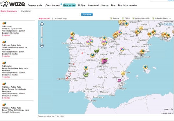 waze Con Waze puedes intercambiar datos de tráfico en tiempo real.