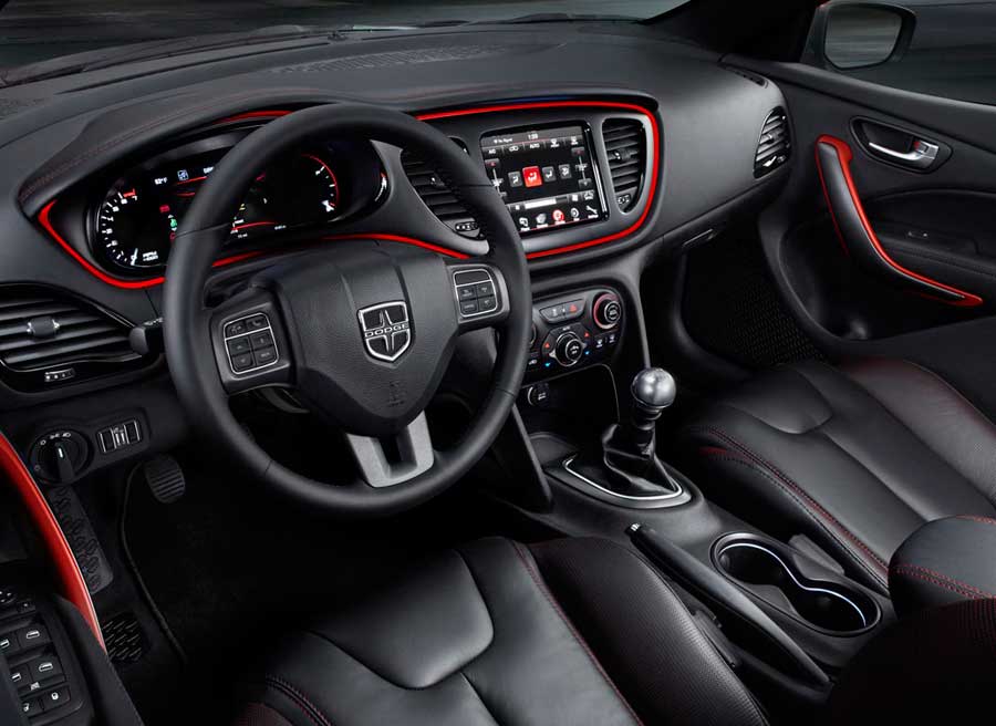 Dodge Dart 4 900x656 Interior del Dodge Dart, que ha sido presentado durante el Salón de Detroit.