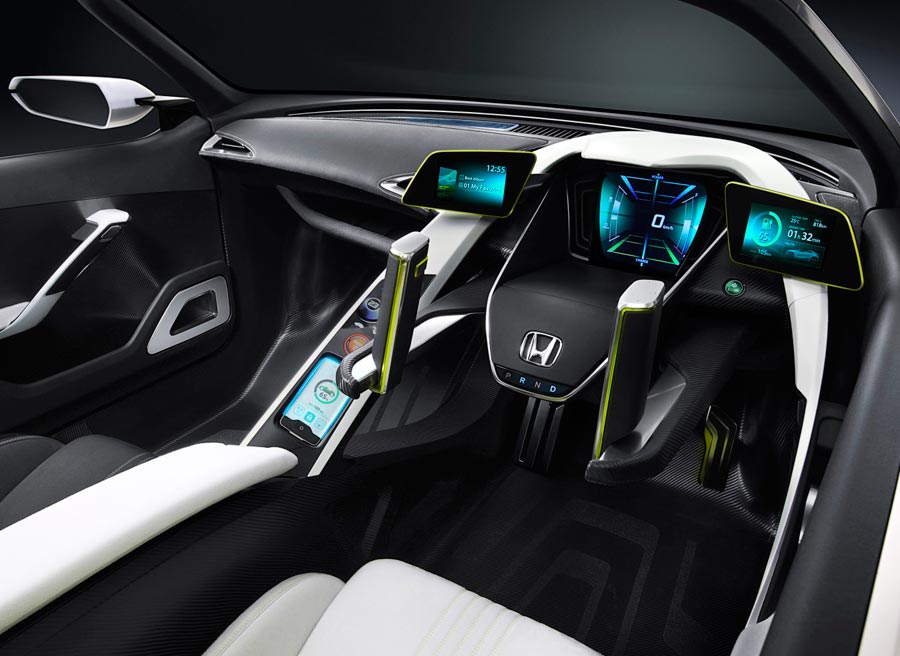 Honda EV 4 900x656 Solamente viendo el interior del Honda EV-Ster nos damos cuenta de que estamos ante un concept car.