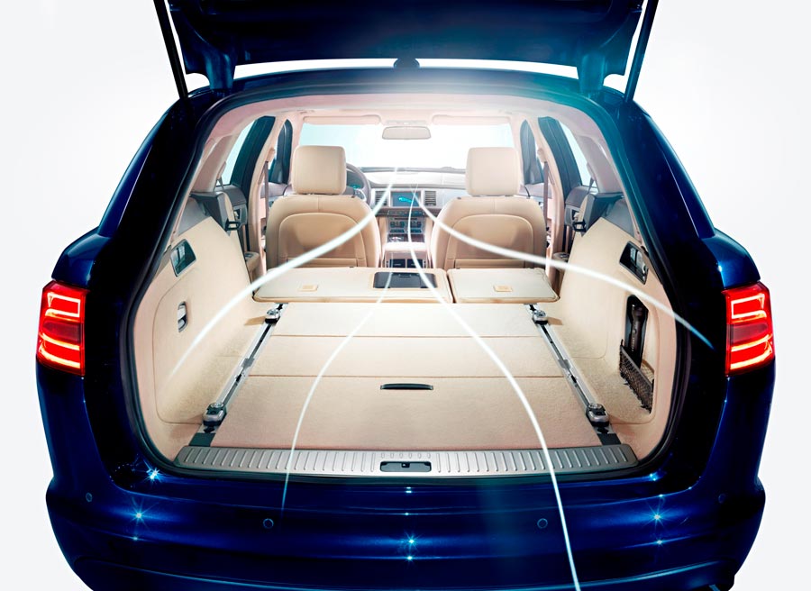 Jaguar XF Sportbreak La capacidad del maletero del Jaguar XF Sportbreak con los asientos abatidos es de 1.675 litros.