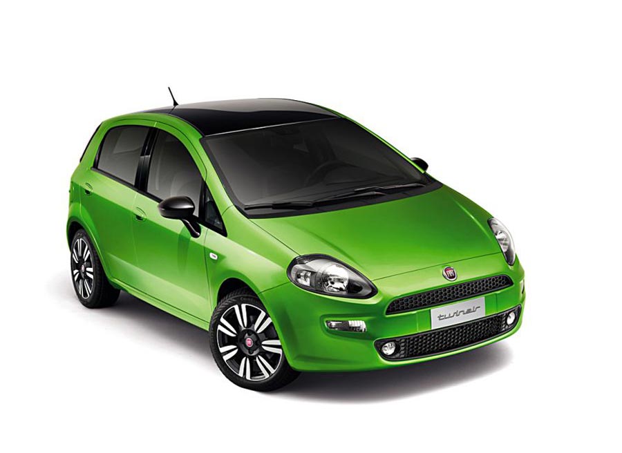 Fiat Punto TwinAir Fiat incorpora un nuevo color verde que contrasta con el techo en negro brillante.
