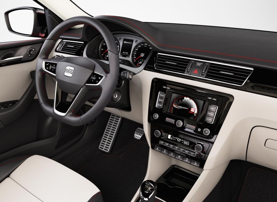 Seat Toledo Concept El interior del nuevo Seat Toledo es sobrio y funcional.