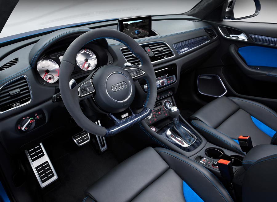 Audi RS Q3 Concept El interior del Audi RS Q3 tiene un marcado carácter deportivo.