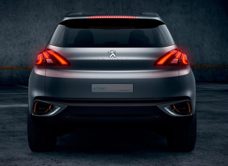 Peugeot Urban Crossover Concept Vista trasera del Peugeot Urban Crossover Concept.