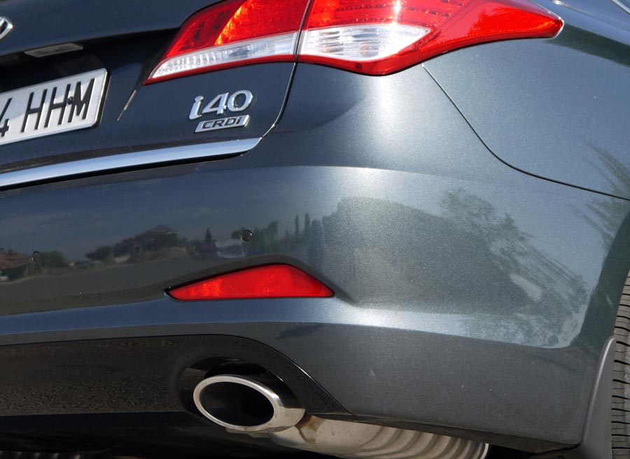 Hyundai i40 Sedán Detalle de la zaga del Hyundai i40 Sedán.