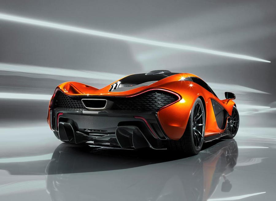 McLaren P1 La zaga del McLaren P1 es probablemente la parte más espectacular del coche.