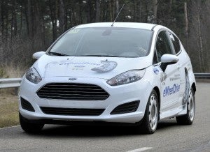 Ford eWheelDrive El Ford eWheelDrive está claramente basado en el Ford Fiesta.