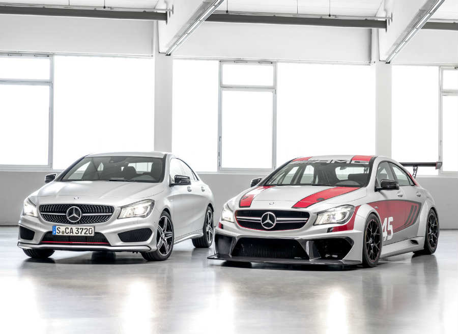 Mercedes CLA 45 AMG Racing Series Las diferencias entre el modelo de calle y el de carreras son más que evidentes.