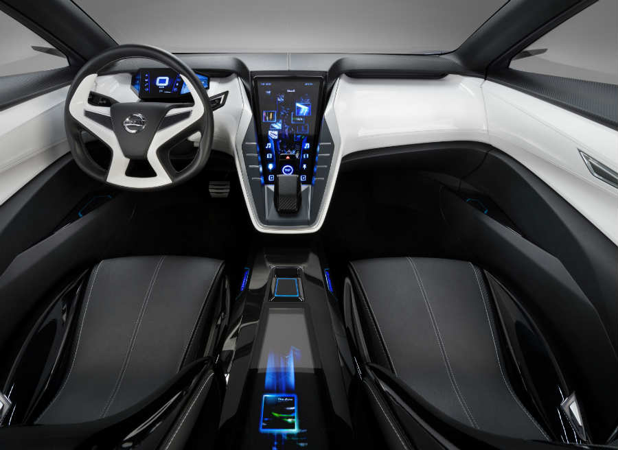 Nissan Friend-Me Concept El interior del Nissan Friend-Me Concept es un conjunto tecnológico de última generación.