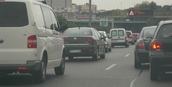 144 kilómetros de atascos en Madrid por la lluvia 144 kilómetros de atascos en Madrid por la lluvia