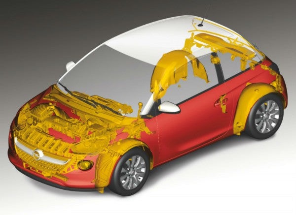 Opel Adam El Opel Adam cuenta con una gran cantidad de materiales reciclados en su interior.