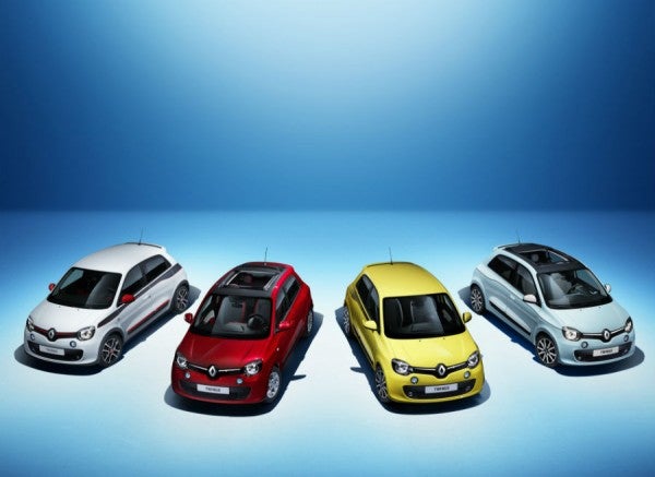 Renault Twingo El nuevo Twingo se presenta con cuatro colores de carrocería diferentes.