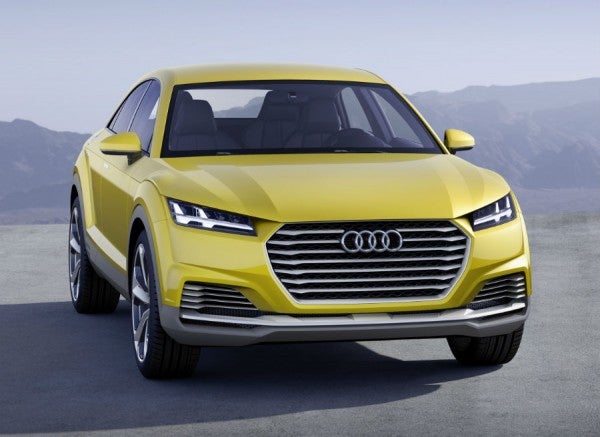 Audi TT offroad concept La agresividad es la característica predominante en el frontal del Audi TT Offroad Concept.