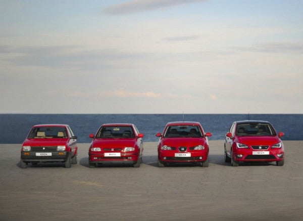 Seat Ibiza Las cuatro generaciones del Seat Ibiza juntas.