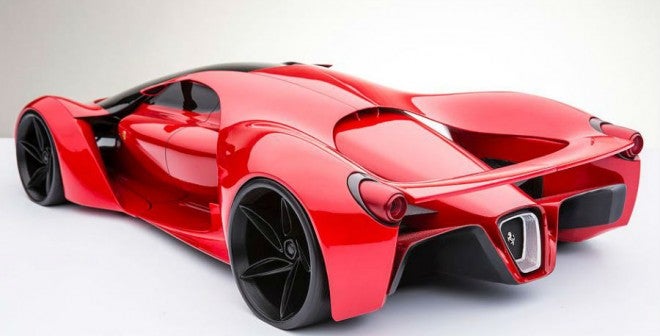 Ferrari F80 Concept La zaga del Ferrari F80 Concept es más parecida a la de un coche de carreras del futuro.