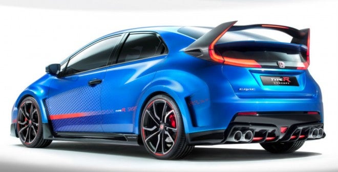 Honda Civic Type R La zaga de la versión Concept es espectacular. Veremos si Honda la mantiene así en el modelo de serie.