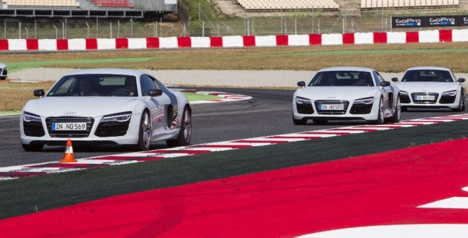 Audi R8 Los monitores nos guiaron en todo momento permitiéndonos disfrutar de lo lindo.