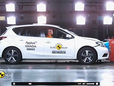 El crash test Euro NCAP del Nissan Pulsar, en vídeo El crash test Euro NCAP del Nissan Pulsar, en vídeo