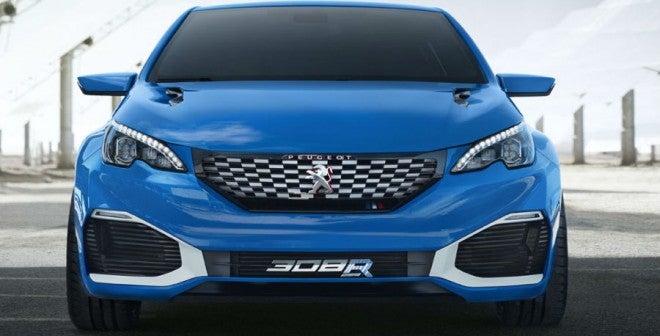 Peugeot 308 R HYbrid El frontal del nuevo Peugeot 308 R HYbrid es puro músculo.