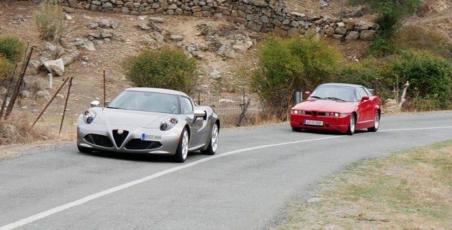 Alfa Romeo SZ vs Alfa Romeo 4C Prueba Alfa Romeo 4C vs Alfa Romeo SZ, Robledo de Chavela, Rubén Fidalgo