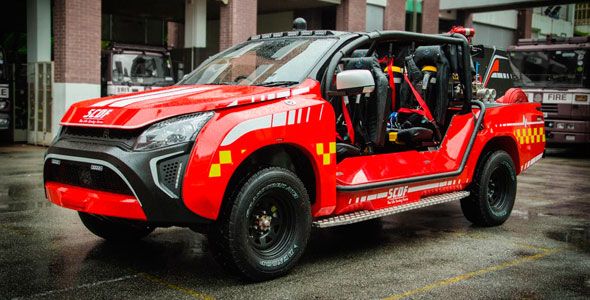 Red Rhino LF5G, el coche de bomberos capaz de llegar donde otros no pueden Red Rhino LF5G, el coche de bomberos capaz de llegar donde otros no pueden