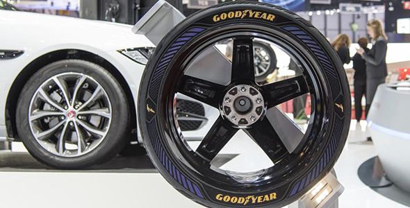 Goodyear presenta en el Salón de Ginebra sus neumáticos IntellGrip, preparados para el coche autónomo Goodyear presenta en el Salón de Ginebra sus neumáticos IntellGrip, preparados para el coche autónomo
