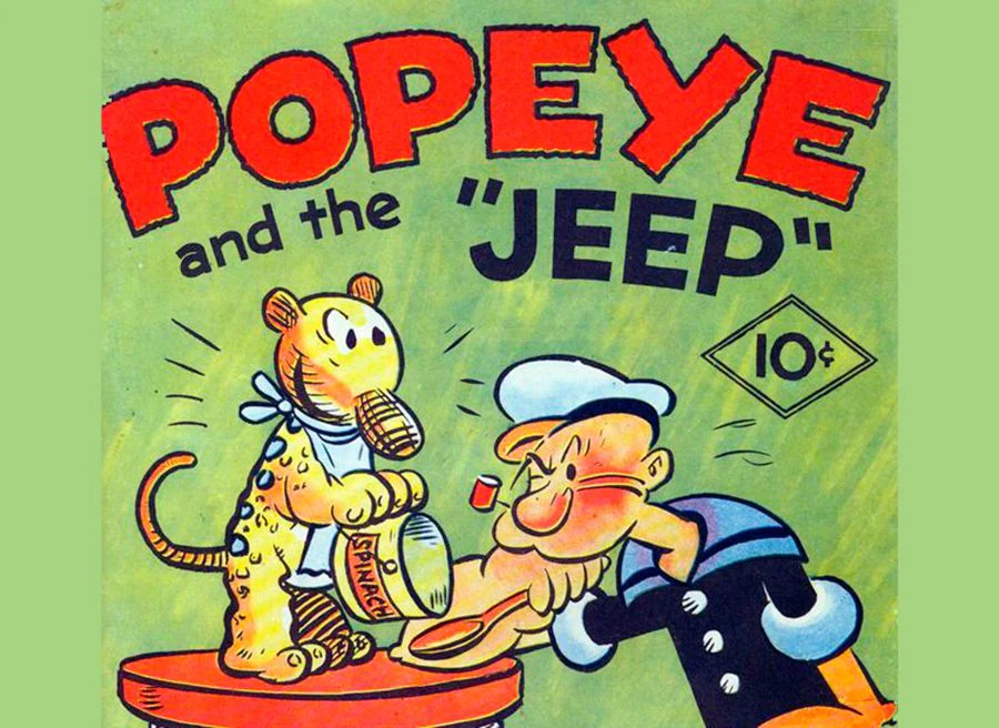 El nombre de Jeep proviene, casi seguro, del nombre de un personaje de Popeye.