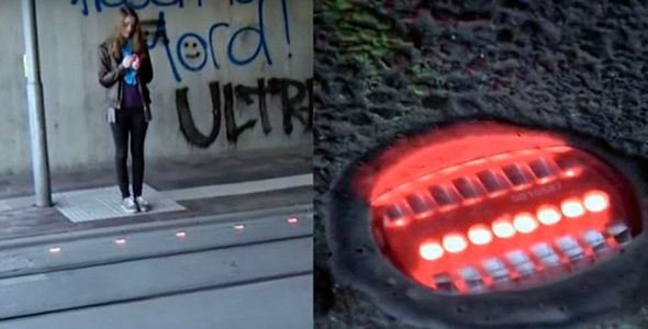 Semáforos especiales para adictos al móvil Semáforos especiales para adictos al móvil