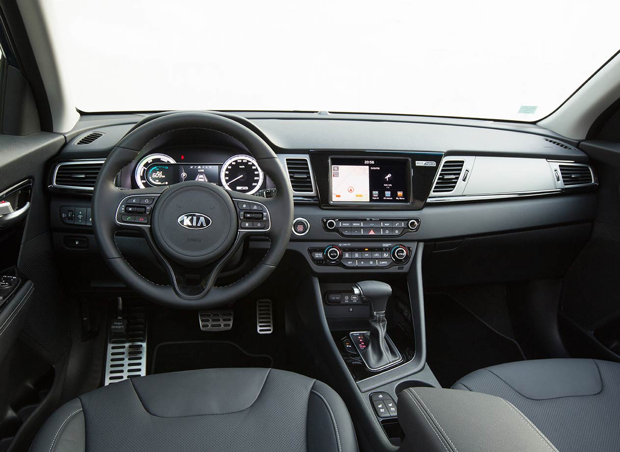 En el salpicadero del Kia Niro encontramos máxima amplitud.
