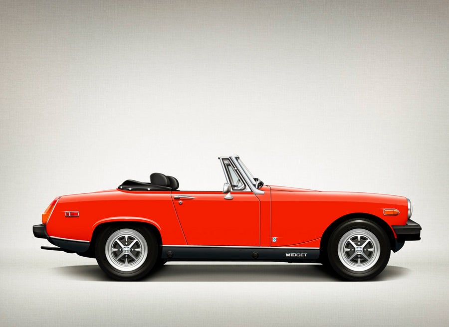 El MG Midget de 1976 resume la esencia de un coche roadster.