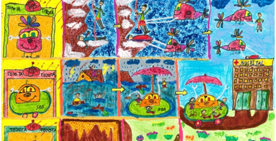 Una niña cordobesa, finalista del concurso de dibujo de Toyota Una niña cordobesa, finalista del concurso de dibujo de Toyota