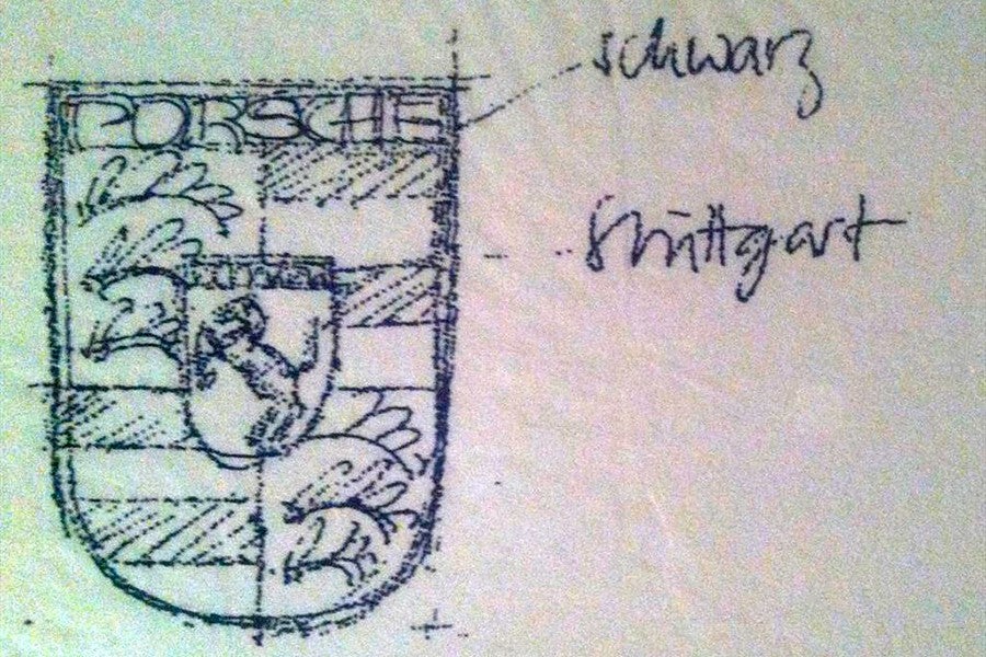 El boceto del logo de Porsche surgió en un restaurante de Nueva York en 1952.