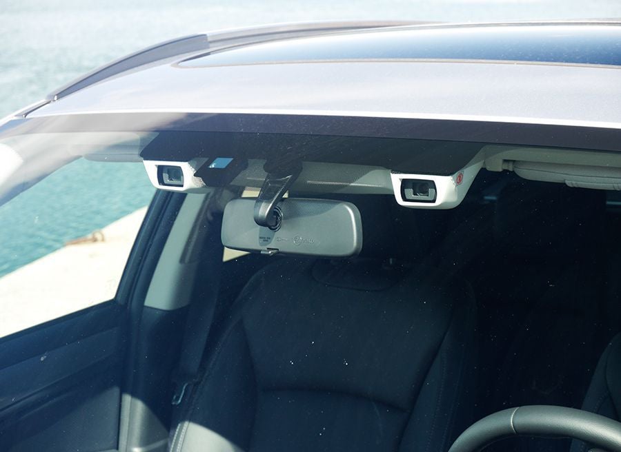 Detalle de las cámaras del Eyesight de Subaru.
