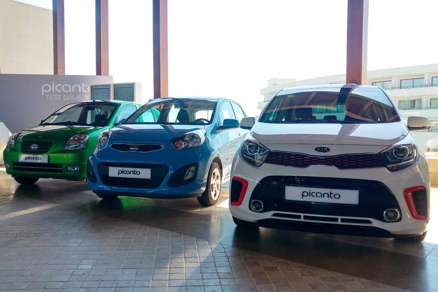 Las tres generaciones del Kia Picanto.