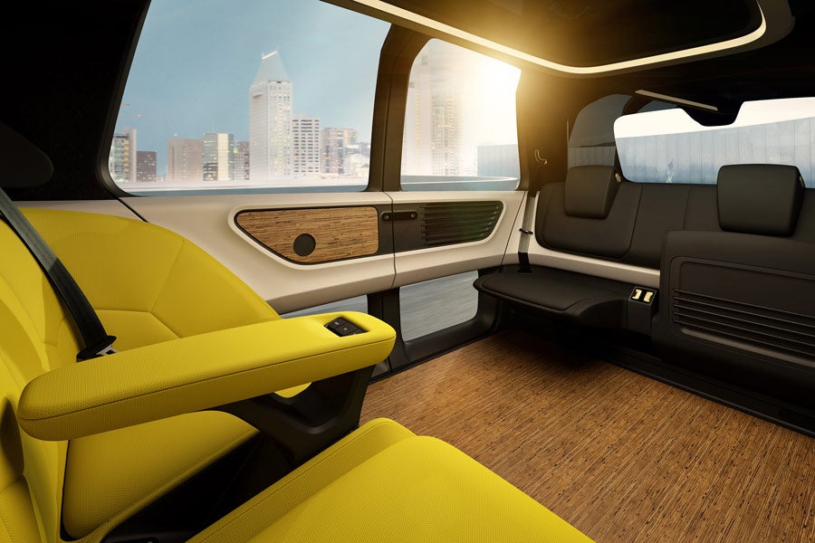 Interior del Volkswagen Sedric concept.
