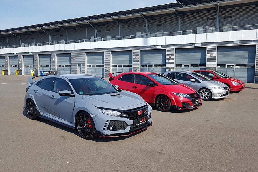 Las cuatro generaciones del Civic Type R.