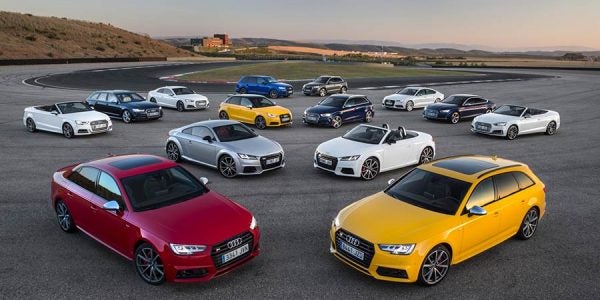 Gama Audi S 2017 en el circuito de Navarra