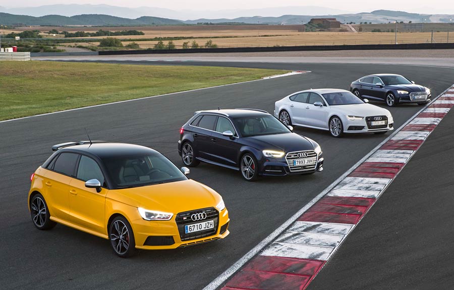 Gama Audi S 2017 en el circuito de Navarra