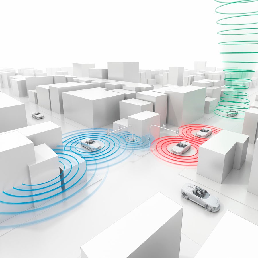 Audi trabaja en la conectividad con otros automóviles.