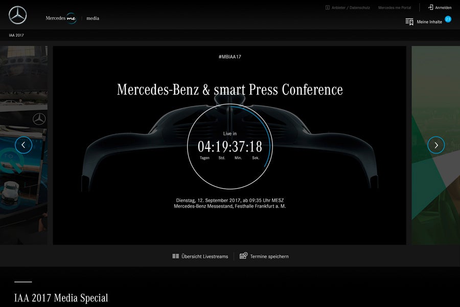 Mercedes retransmitirá todos sus eventos en directo Mercedes retransmitirá todos sus eventos en directo