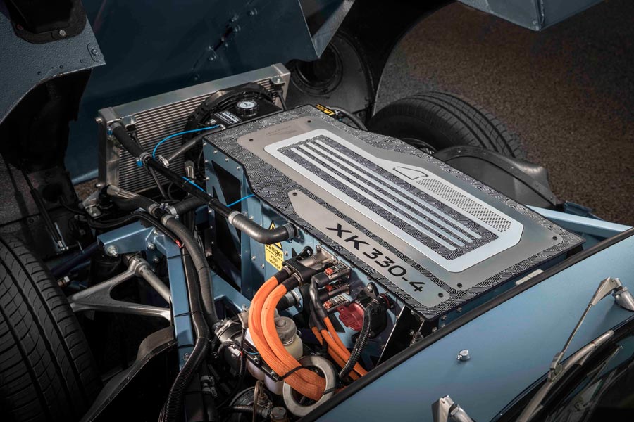El motor eléctrico de este prototipo es capaz de impulsar al E-Type hasta los 100 km/h desde parado en solo 5,5 segundos.