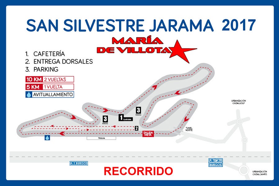 Recorrido de la IV edición de la San Silvestre Jarama.