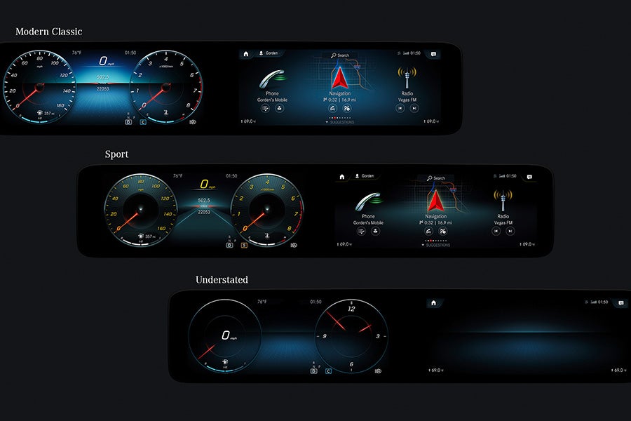 Mercedes ha combinado la pantalla táctil con el touchpad y los botones táctiles Touch-Control del volante.