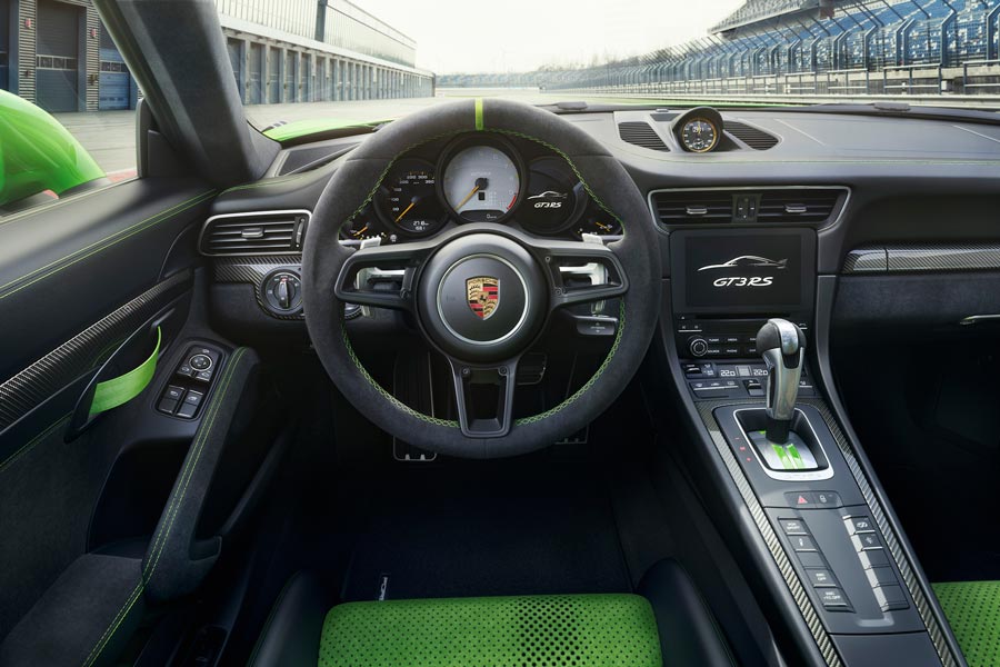 Porsche 911 GT3 RS interior.
