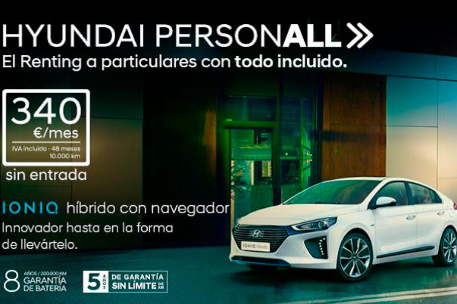 Hyundai Personall, el renting para particulares Hyundai Personall, el renting para particulares