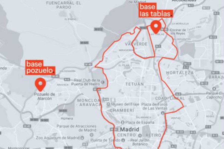 Además de la zona M-30, habrá bases en Pozuelo, Las Tablas y Villaverde