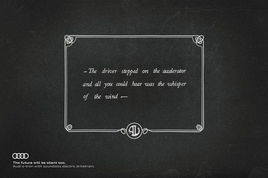 Campaña publicitaria cine mudo Audi.