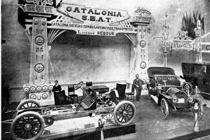 Stand de Catalonia S.E.A.T. en el Salón de Madrid de 1907