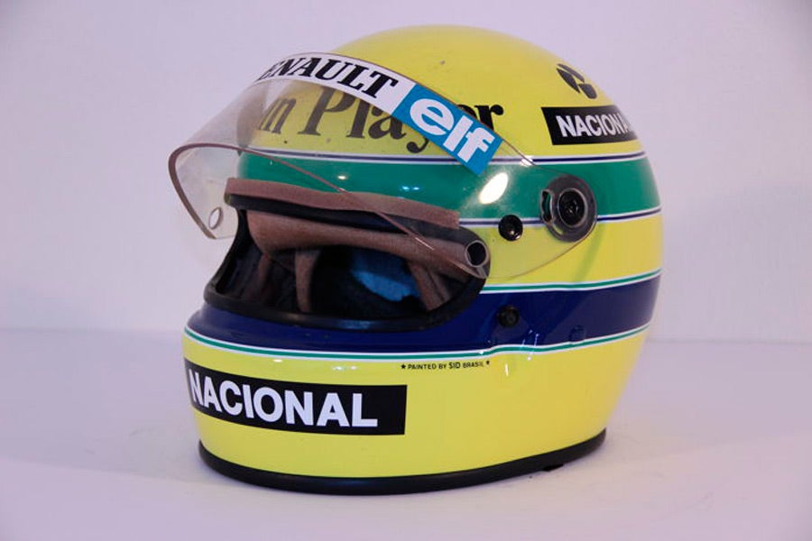 Catawiki subasta un casco que utilizó Ayrton Senna