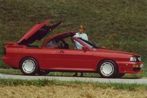 El preparador Treser realizó carrocerías convertibles sobre la base del Quattro.